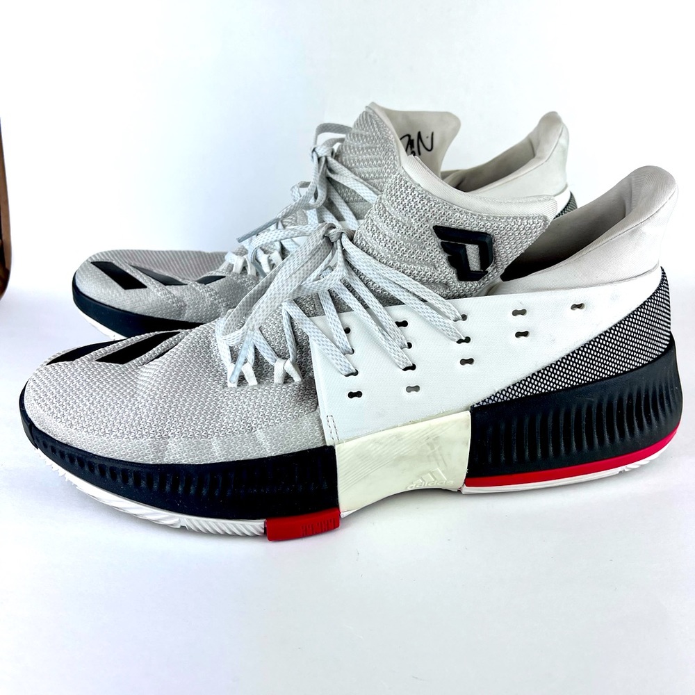Adidas D Lillard 3 Rip City 2017 BB8268 White Basketball Shoe Mens Size 13 EU 48